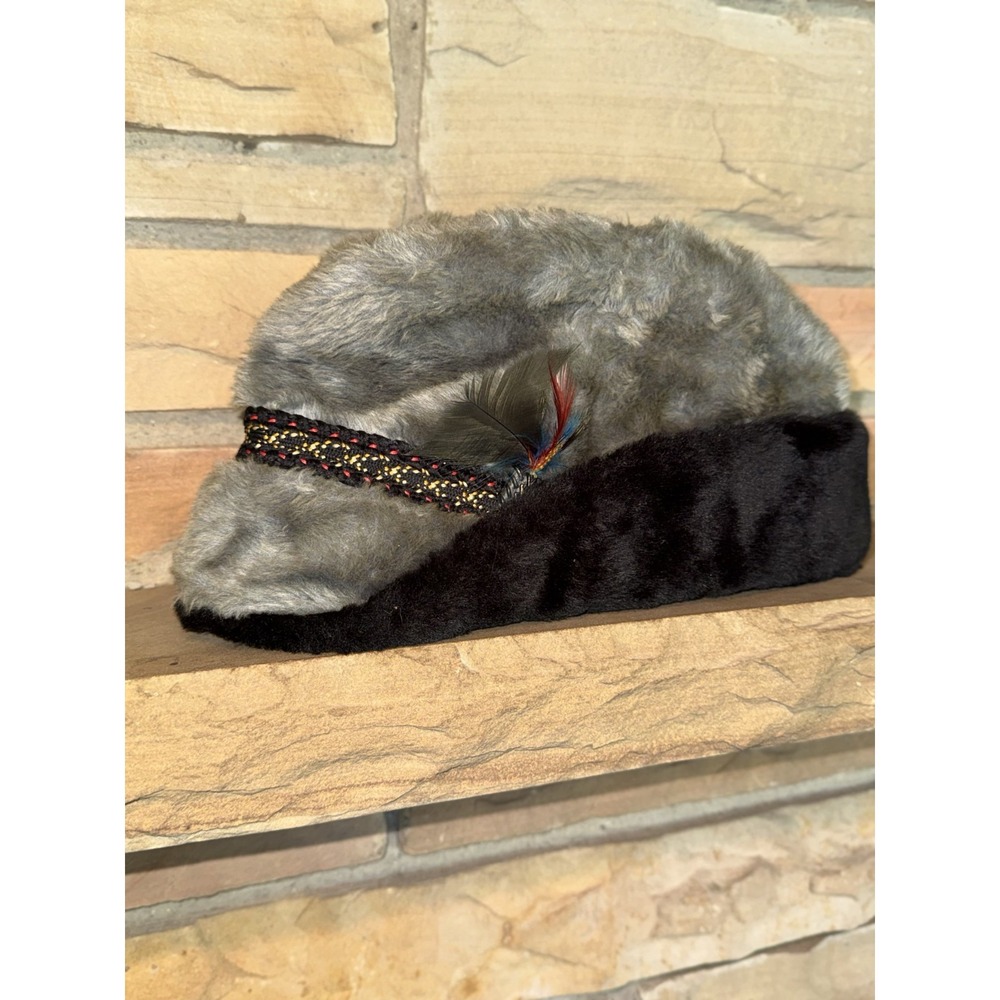 United Hatters, Cap & Millinery W'krs. Union Faux Fur‎ Fedora (Size: Lg) Vtg HAT